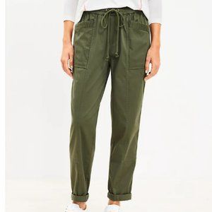 LOFT Lou & Grey Supersoft Sateen Pants Olive Noir NWT Size M
